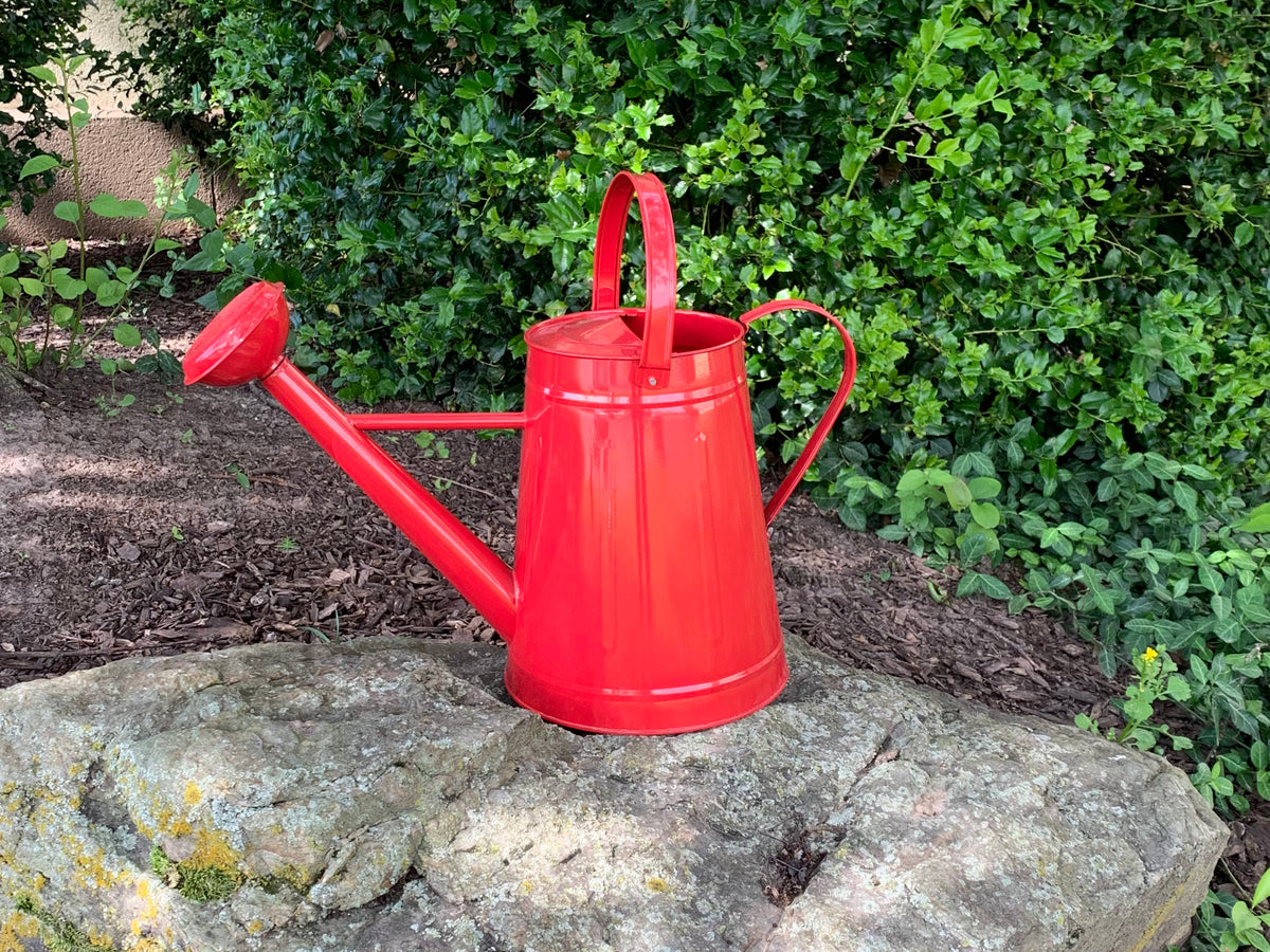 1.2 gal Red Metal Watering Can