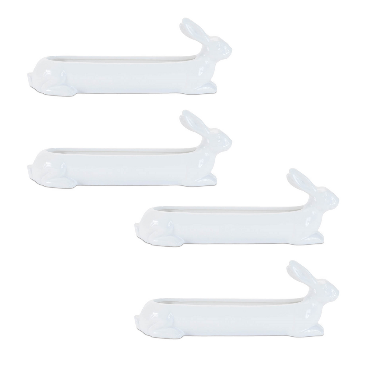 Ceramic Garden Bunny Planter (Set of 4)
