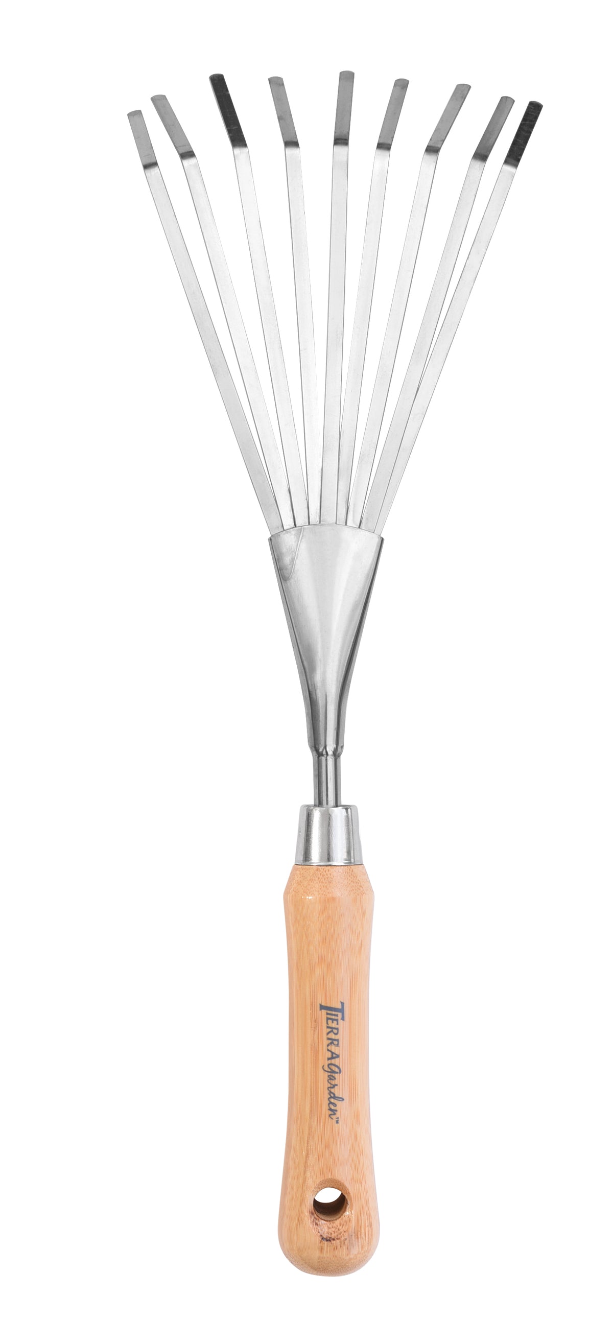 Stainless Steel Hand Rake with Bamboo Handle